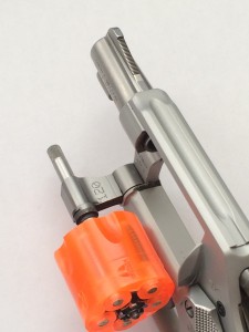 Wall-Saver safety cylinder on revolver.