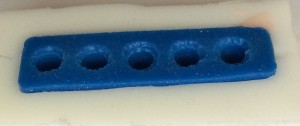 Ridged silicone insert mold