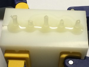 HDPE insert mold with clear PU